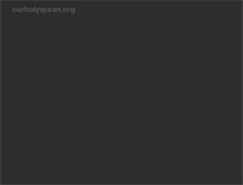 Tablet Screenshot of ourholyquran.org